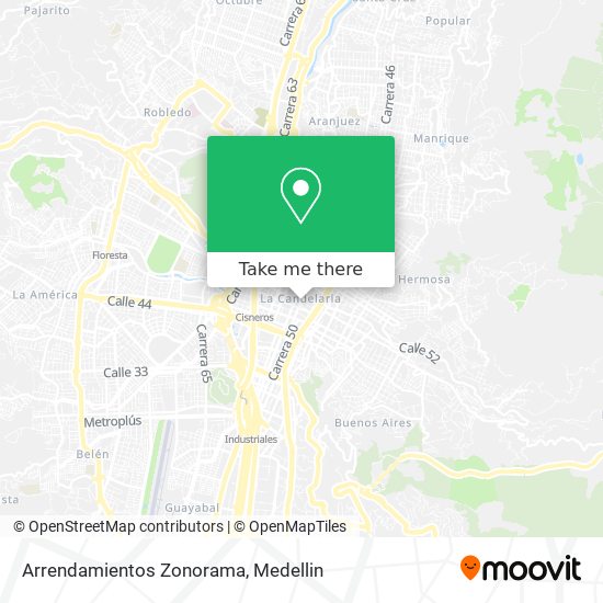 Arrendamientos Zonorama map