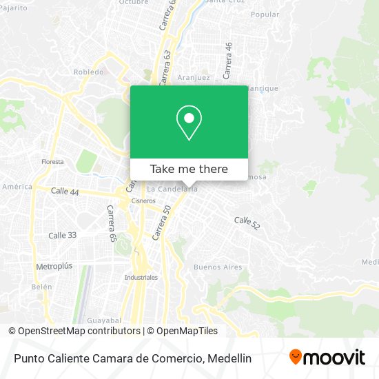 Mapa de Punto Caliente Camara de Comercio