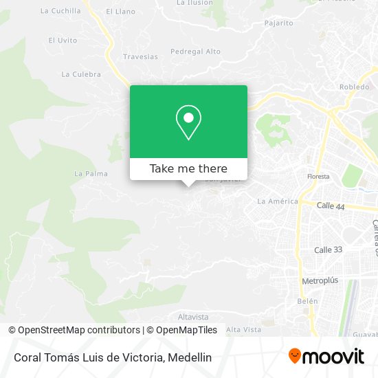 Coral Tomás Luis de Victoria map