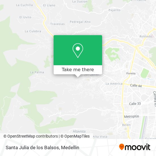 Santa Julia de los Balsos map