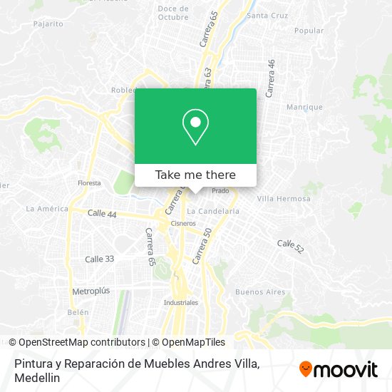 Mapa de Pintura y Reparación de Muebles Andres Villa
