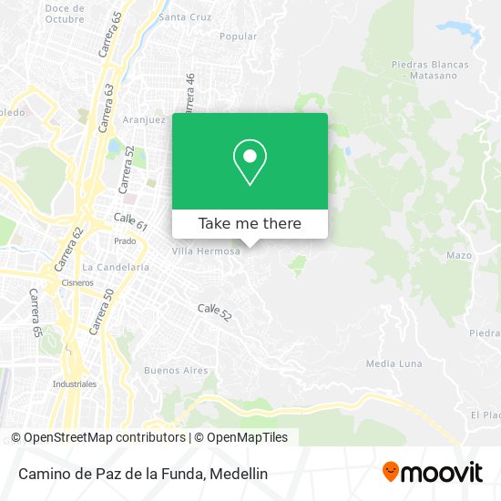 Camino de Paz de la Funda map