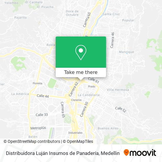 Mapa de Distribuidora Luján Insumos de Panadería