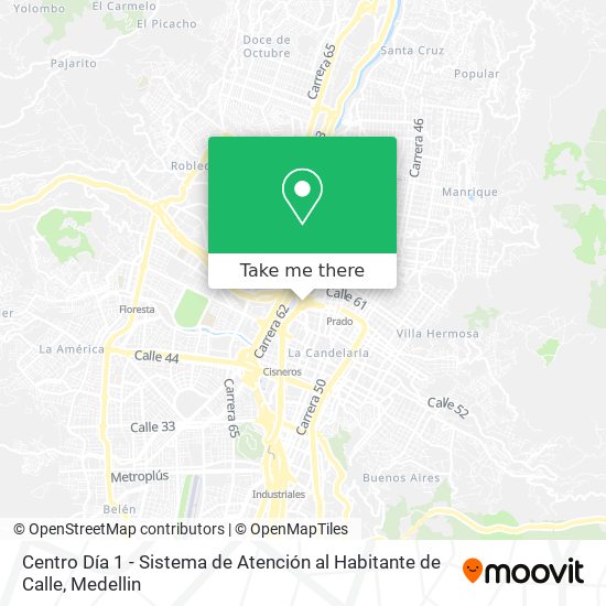Centro Día 1 - Sistema de Atención al Habitante de Calle map