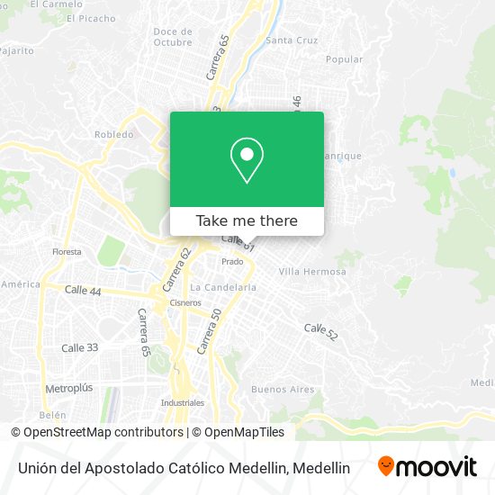 Unión del Apostolado Católico Medellin map