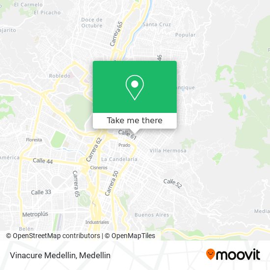 Vinacure Medellin map