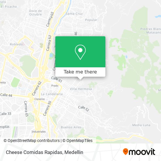 Mapa de Cheese Comidas Rapidas