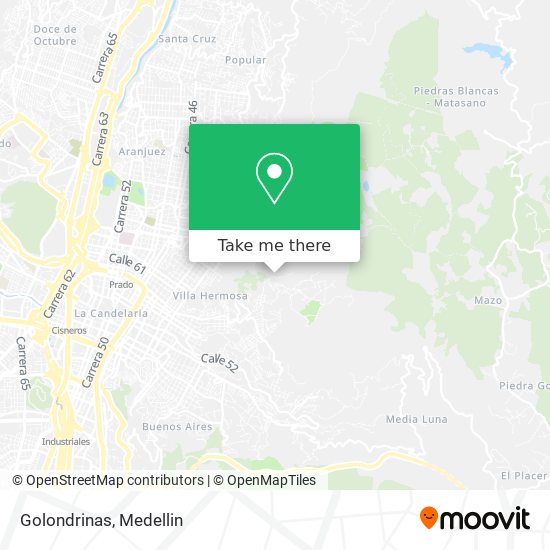 Mapa de Golondrinas