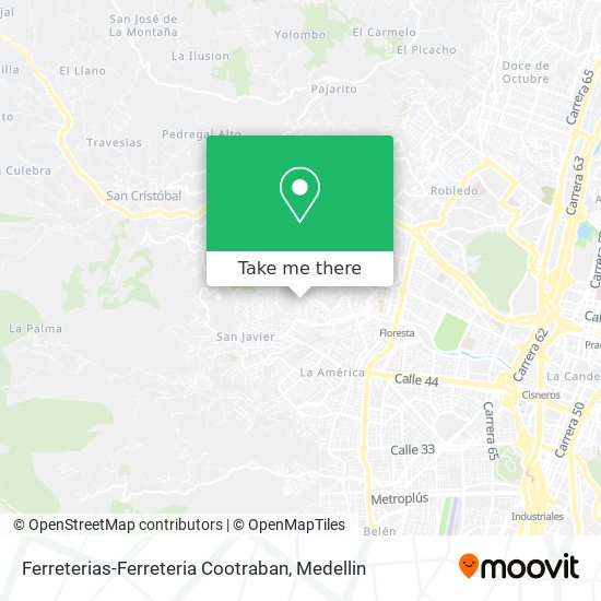 Ferreterias-Ferreteria Cootraban map