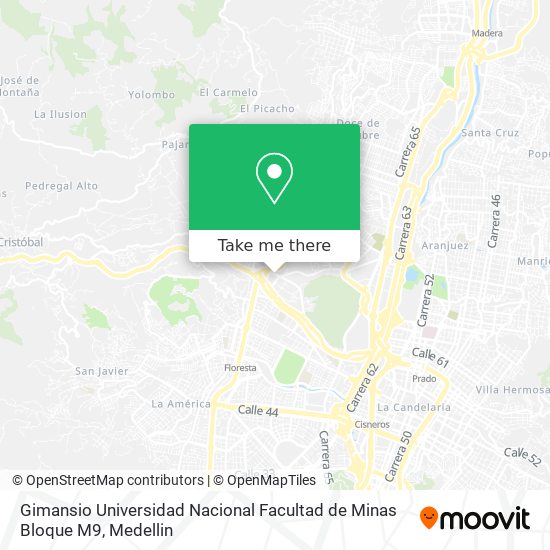 Gimansio Universidad Nacional Facultad de Minas Bloque M9 map