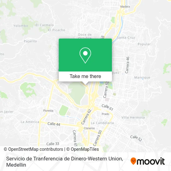 Servicio de Tranferencia de Dinero-Western Union map