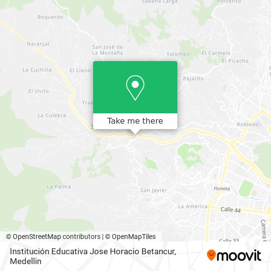 Mapa de Institución Educativa Jose Horacio Betancur