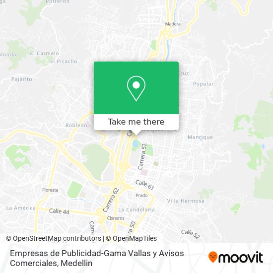 Empresas de Publicidad-Gama Vallas y Avisos Comerciales map
