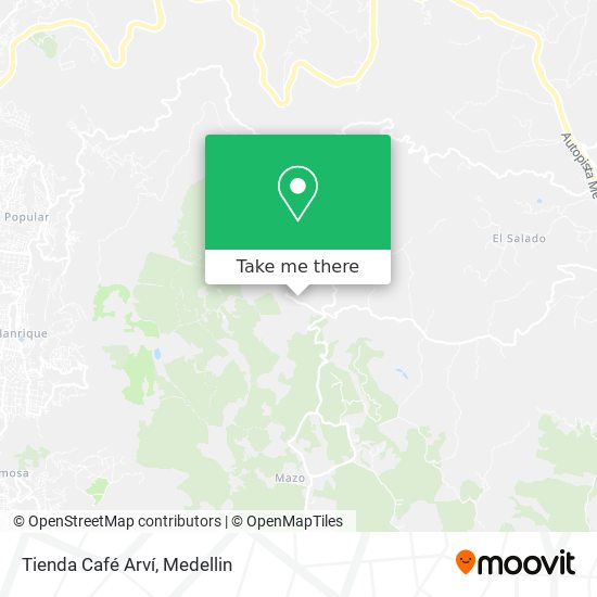 Tienda Café Arví map