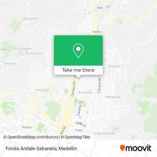 Fonda Andale Sabaneta map