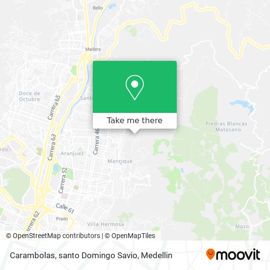 Carambolas, santo Domingo Savio map