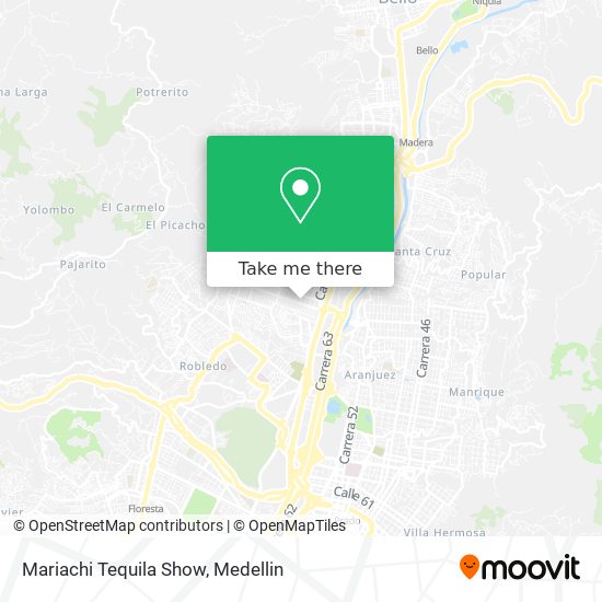 Mariachi Tequila Show map