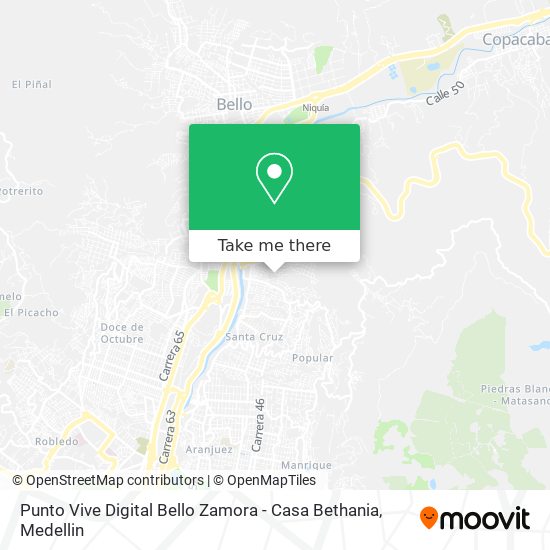 Punto Vive Digital Bello Zamora - Casa Bethania map