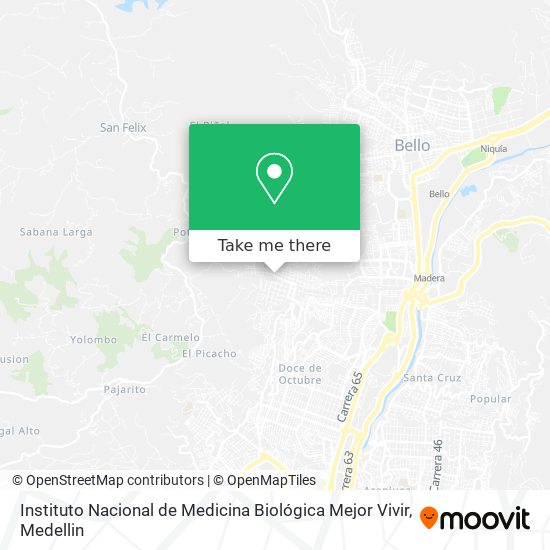 Instituto Nacional de Medicina Biológica Mejor Vivir map