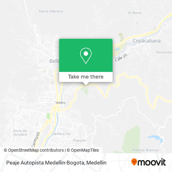 Peaje Autopista Medellin-Bogota map