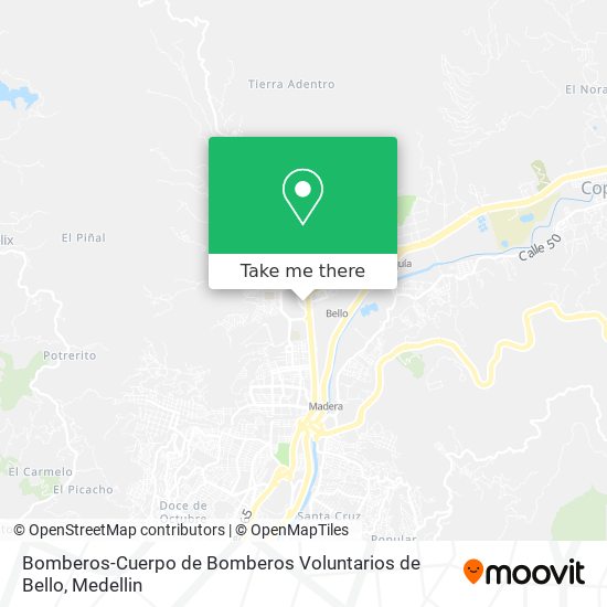 Bomberos-Cuerpo de Bomberos Voluntarios de Bello map