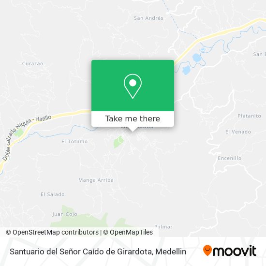 Mapa de Santuario del Señor Caído de Girardota