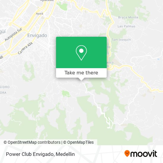 Mapa de Power Club Envigado