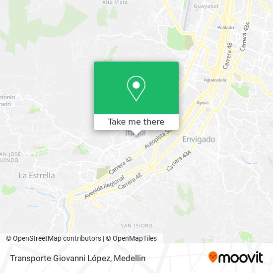 Transporte Giovanni López map