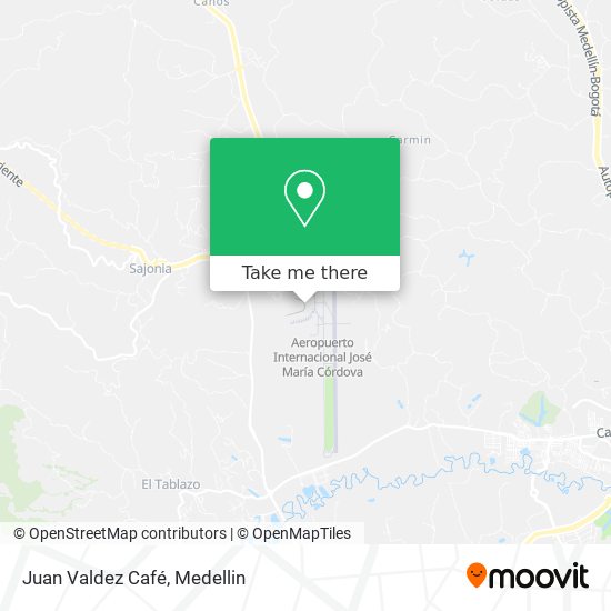 Mapa de Juan Valdez Café