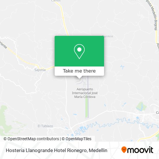 Hosteria Llanogrande Hotel Rionegro map