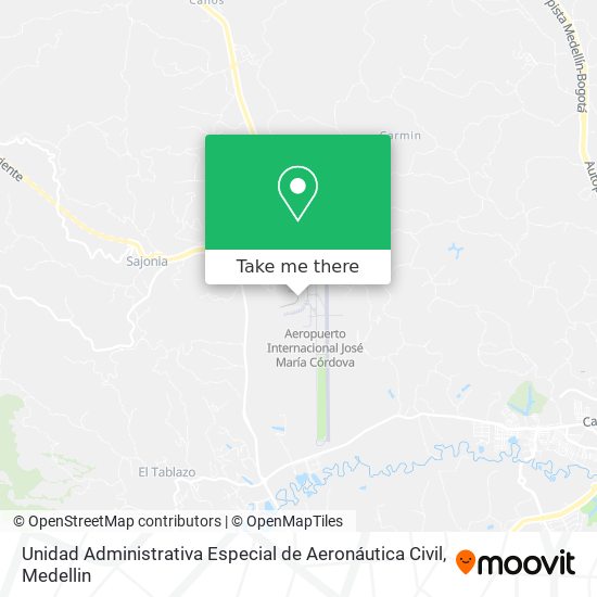 Unidad Administrativa Especial de Aeronáutica Civil map