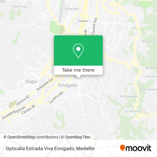 Opticalia Estrada Viva Envigado map