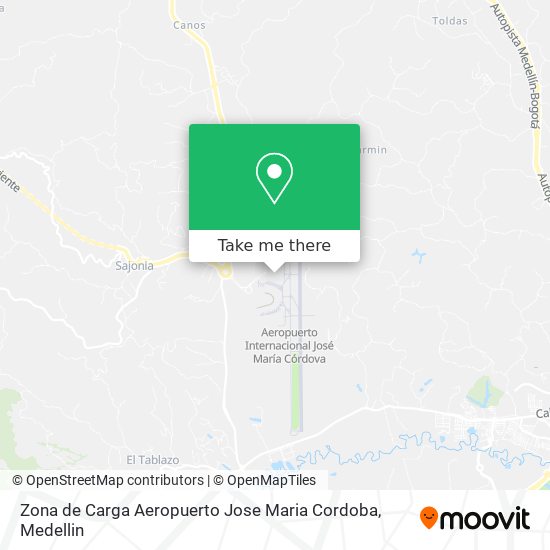 Zona de Carga Aeropuerto Jose Maria Cordoba map