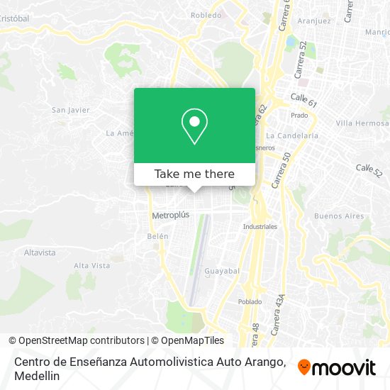 Centro de Enseñanza Automolivistica Auto Arango map