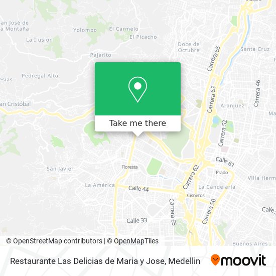 Mapa de Restaurante Las Delicias de Maria y Jose