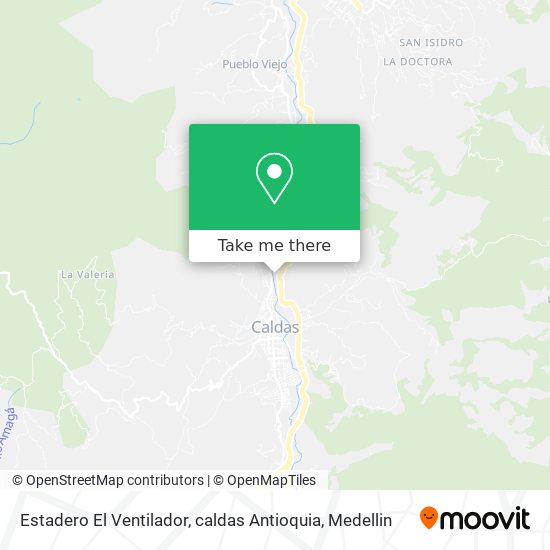 Mapa de Estadero El Ventilador, caldas Antioquia