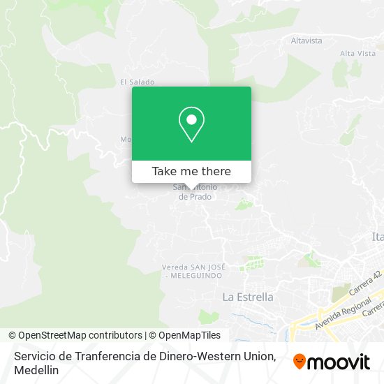 Servicio de Tranferencia de Dinero-Western Union map