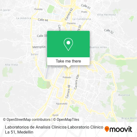 Laboratorios de Analisis Clinicos-Laboratorio Clínico La 51 map
