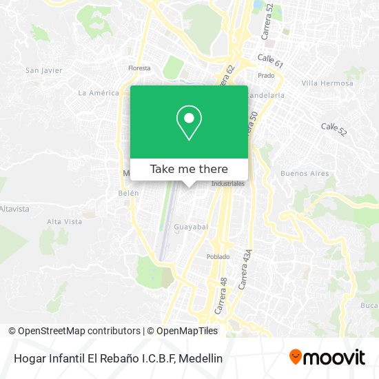 Mapa de Hogar Infantil El Rebaño I.C.B.F