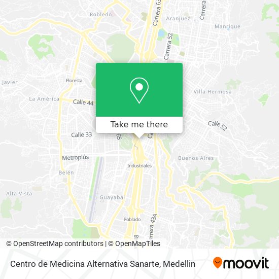 Mapa de Centro de Medicina Alternativa Sanarte