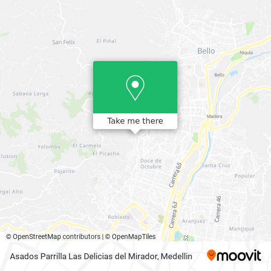 Asados Parrilla Las Delicias del Mirador map