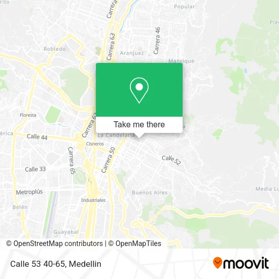 Calle 53 40-65 map