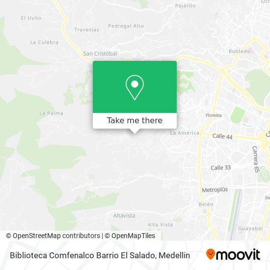 Mapa de Biblioteca Comfenalco Barrio El Salado