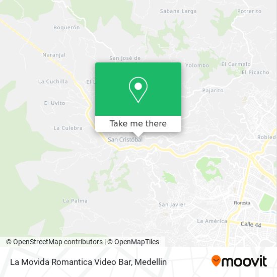 Mapa de La Movida Romantica Video Bar