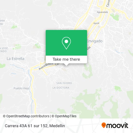 Carrera 43A 61 sur 152 map