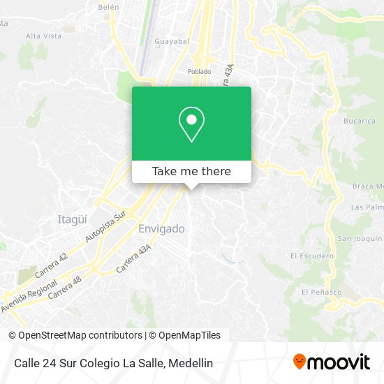 Calle 24 Sur Colegio La Salle map