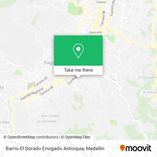 Barrio El Dorado Envigado Antioquia map