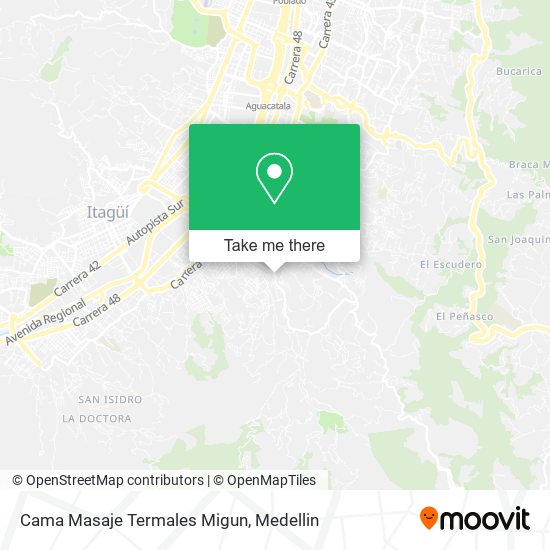 Cama Masaje Termales Migun map
