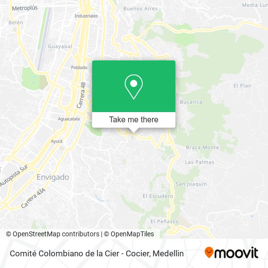 Comité Colombiano de la Cier - Cocier map