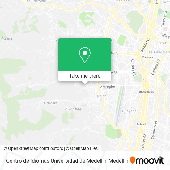 Centro de Idiomas Universidad de Medellin map